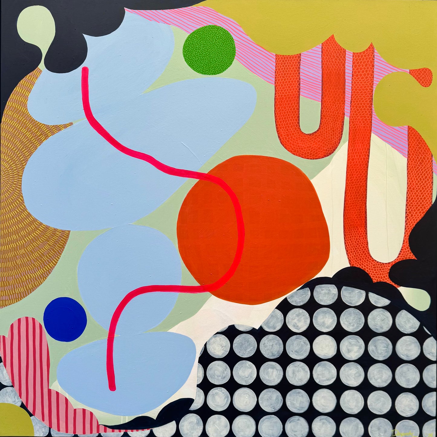 Wiggle - Mixed Media Painting