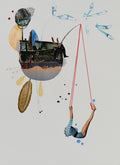 Overboard - mixed media collage