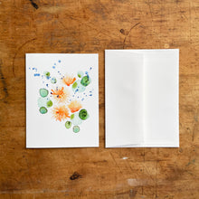 Load image into Gallery viewer, Set of 4 Nasturtium Greeting Card Set
